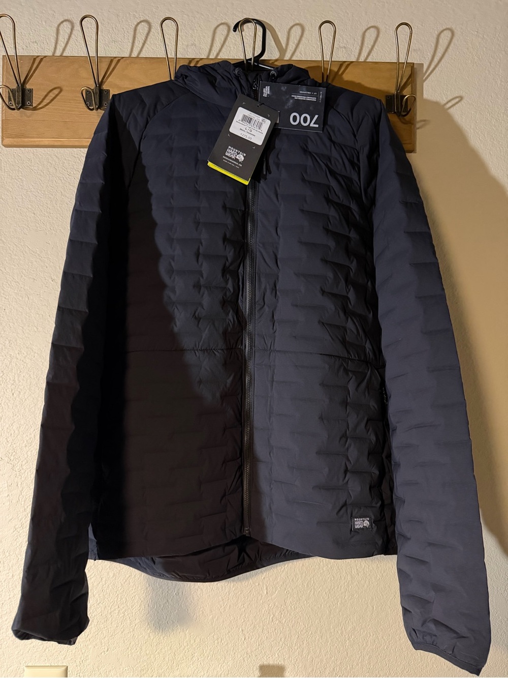 Mountain Hardwear Stretchdown Light Down Hooded Full-Zip Jacket Men's L Black